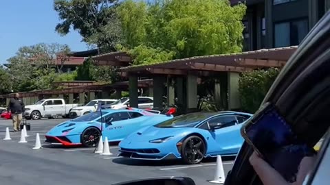 Blue lamborghini centenario