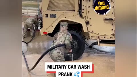 Military truck washing fail