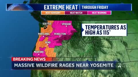 Massive Wildfire Near Yosemite Is Most Volatile This Season