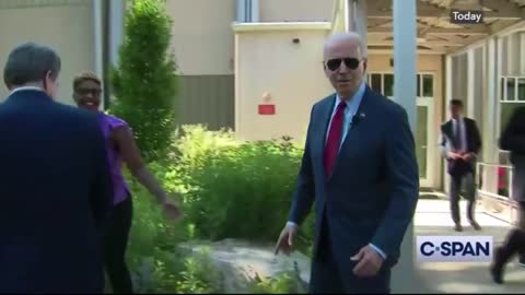 Joe Biden Looks Totally Out of It as Handlers Usher Him Away from Press