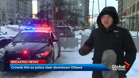 Trucker protests_ Crowds thin as police clear downtown Ottawa- NEWS OF WORLD