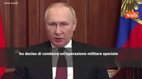 Putin annuncia alle televisioni l'operazione militare in Ucraina