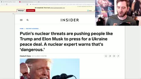 FAKE NEWS SAYS DEMANDING PEACE IN UKRAINE IS GOING TO GET US NUKED