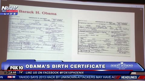 Obama’s fraudulent Birth Certificate being exposed to the world.
