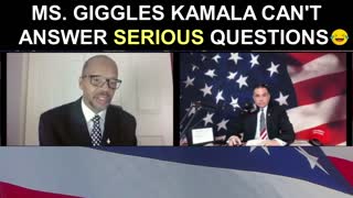 Ms. Giggles Kamala Can't Answer Serious Questions!