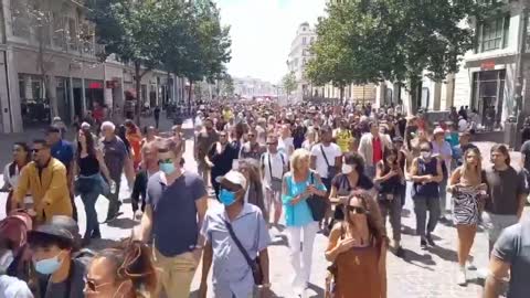 Marseille, France: Protests Erupt After Macron Announces Mandatory Vaccinations, Health Passes