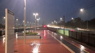 Wet & rainy morning in Perth - Clarkson train station