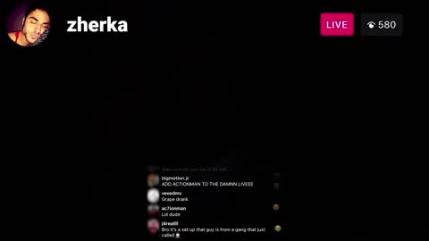 Zherka Gets Set Up on Instagram Live