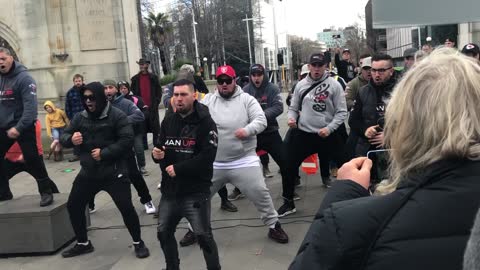 Haka at Christchurch Freedom and Rights March July 2022