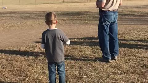 Kid Takes Out Dad's Legs With Remote Control Car
