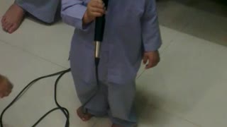 adorable baby singing