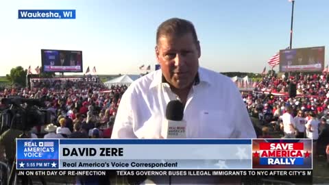 The Crowd In Waukesha, WI Is Excited For President Trump To Speak!