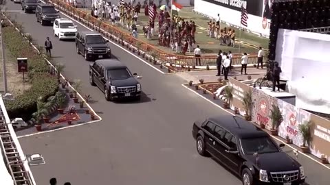 PM Modi welcomes US President Donald Trump in Ahmedabad, Gujarat