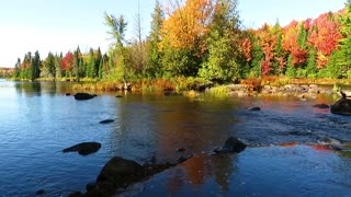 Adirondack Mountains - Gorgeous Autumn Day on the River