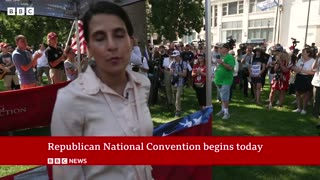 Donald Trump arrives for Republican National Convention days after assassination attempt BBC News