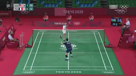 BADMINTON LEE ZII JIA 2-0 BRICE LEVERDEZ |SUKAN OLIMPIK TOKYO 2020