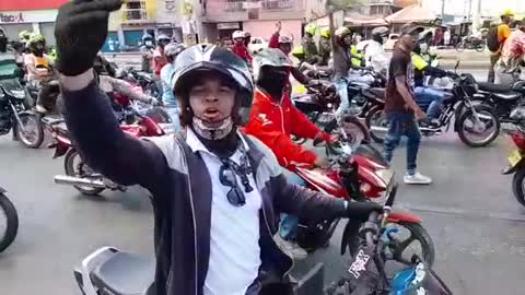 Protesta de motos en Bazurto