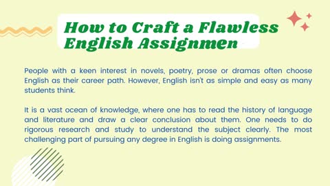 5 Easy Tricks to Write Flawless English Assignment