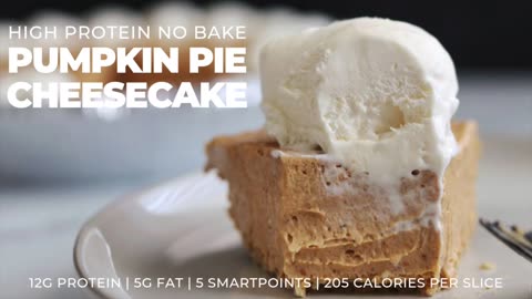 @Pumpkin Pie Cheesecake without baking (High Protein)@