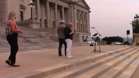 Prayer before the Rally for Act 1002 at the Arkansas State Capitol