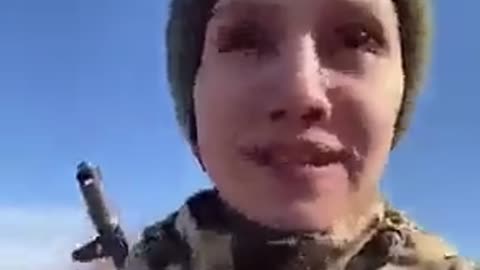 Heart touching video by a Ukrainian female soldier 😭