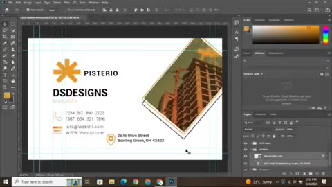 How to make Construction business card design in photoshop easily #graphicdesign #photoshoptutorial