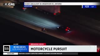 The California Highway Patrol was in pursuit of a speeding motorcycle.