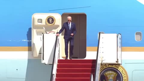 Biden arrives at Ben-Gurion airport in Israel.