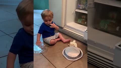 What Happens When Baby Open The Fridge _ Funny baby video