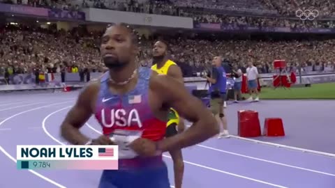 Noah Lyles Vs Kishane Thompson |Paris Olympic 2024 |Lyles wins Gold in 100m race | Fastest man