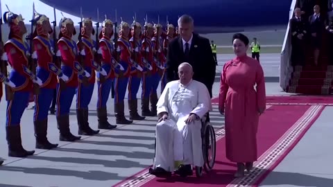 Pope Francis touches down in Mongolia for first time