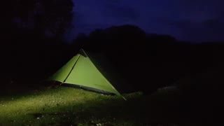 Lanshan 2 lightweight trekking pole tent. Light source completed.