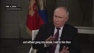 President Putin: I told Biden, by supporting Ukraine and pushing away Russia