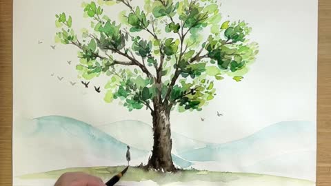 How to paint a tree in a simple way