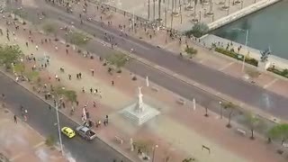 Enfrentamientos tras protestas en Cartagena