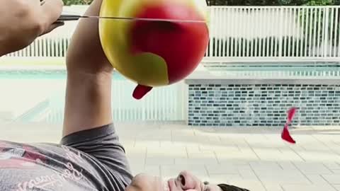 Satisfying Funny Video of Balloon Slicing!!