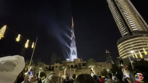 Happy new year in Dubai burja Khalifa