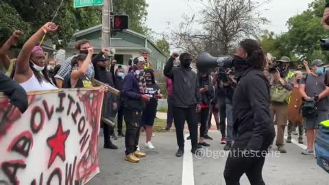 Louisville A woman implores the protesters to keep going