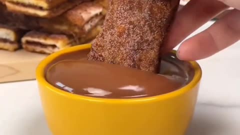 Nutella stuffed french toast