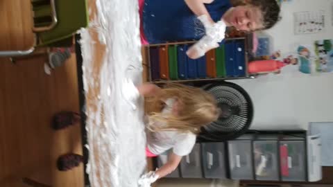 Shaving cream fun