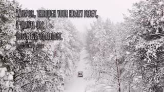Car drive through winter wonderland!