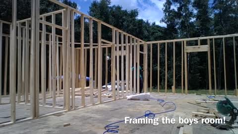 Framing the Interior Boys Bathroom| Building our DREAM HOME