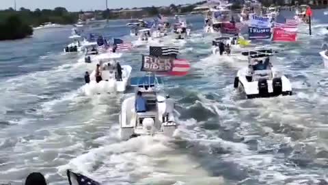 Trump Supporters Hold Memorial Day Boat Parade in Florida