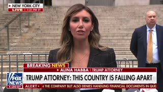 Trump’s attorney Alina Habba speaks after trial