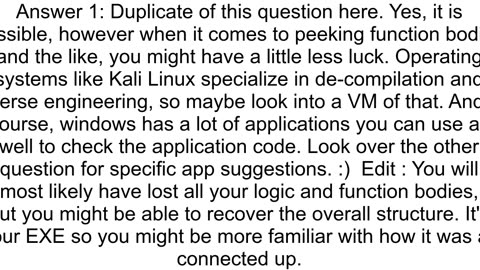 Is it possible to decompile a C executable file