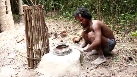 Primitive Technology : make rice wine with jack_fruit Natural recipe