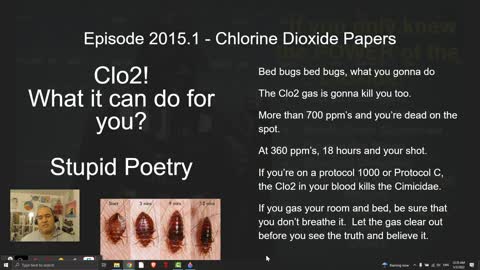 The Chlorine Dioxide Papers: 2015.1 IT KILLS BEDBUGS? OH YES!