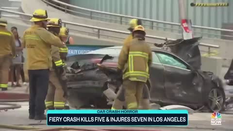 Dramatic Video: Fiery Los Angeles Car Crash Kills Five, Injures Seven