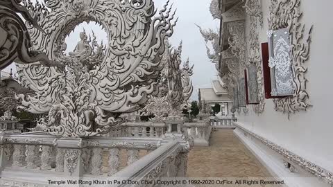 Temple Wat Rong Khun in Pa O Don, Chiang Rai - Tibetan Buddhist chanting