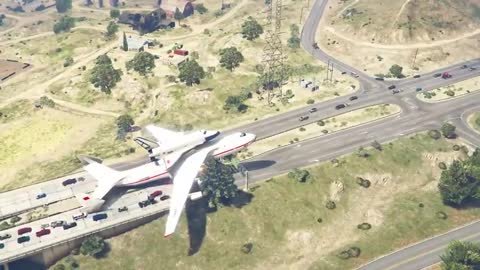 Shuttle's Pilot Forced To Land On Highway Right After Take Off | GTA 5